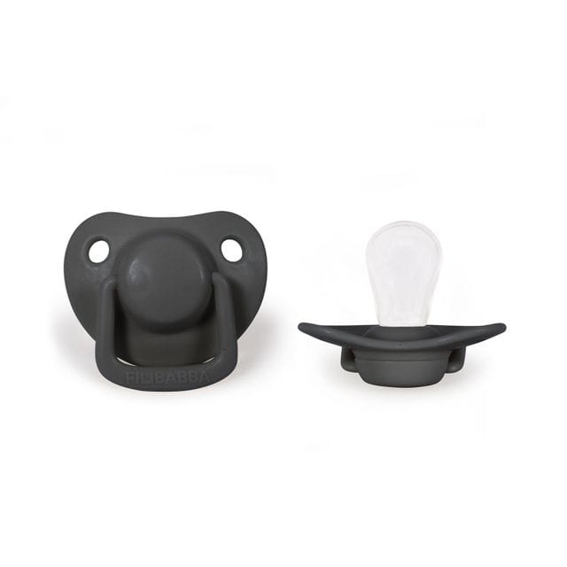 2-pack Nappar i Silikon 0-6mån - Stone Grey