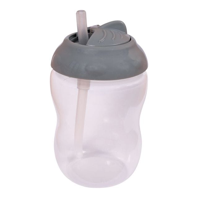 Flaska med sugrör 270ml - Dark Grey Filibabba