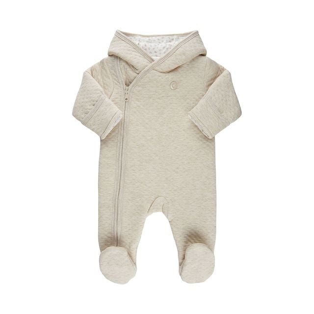 Babyoverall Quiltad Sand Melange Fixoni