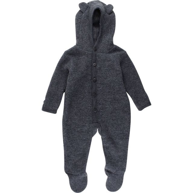 Hush Babyoverall Ull Dark Grey Melange Fixoni