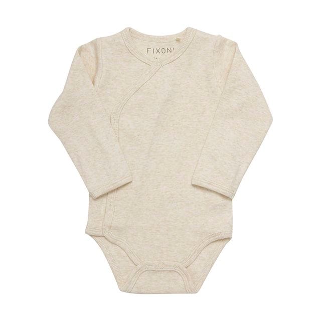 SS22 Omlottbody LS Rib - Tan Melange Fixoni