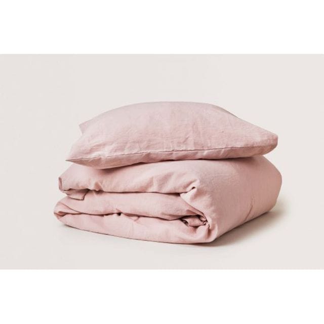 Påslakanset Spjälsäng Linen Dusty Pink Garbo&Friends