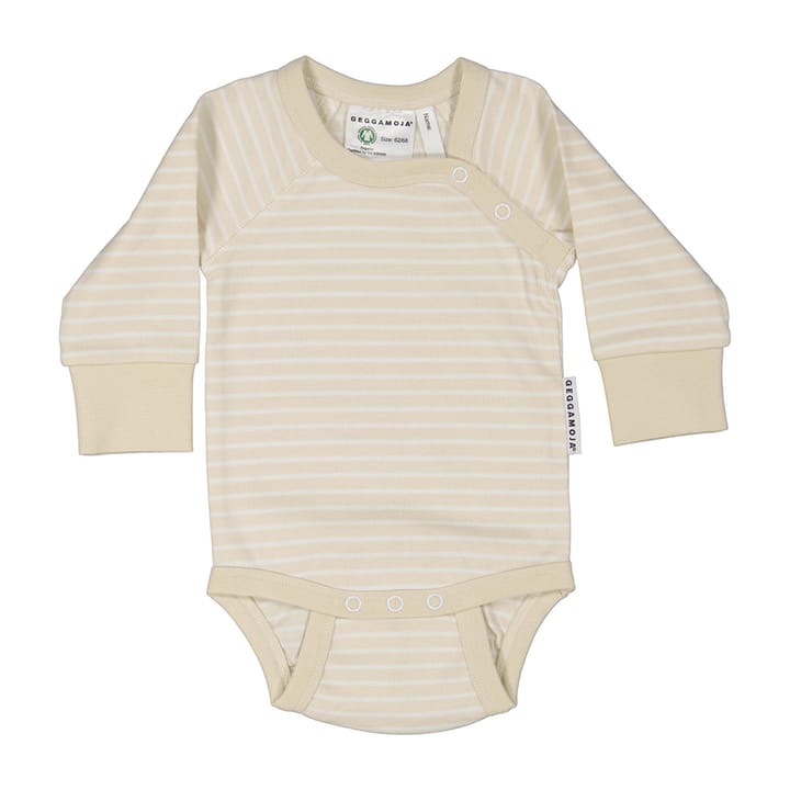 Långärmad Body - Beige/vit Geggamoja