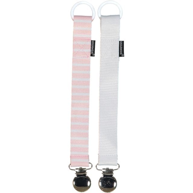 Napphållare 2Pack Ränder Rosa/Vit Geggamoja