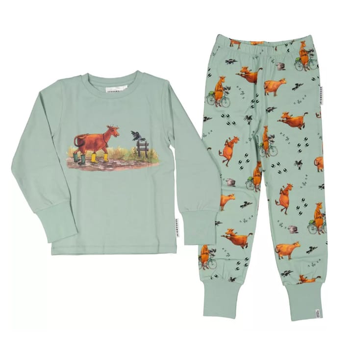 Tvådelad Pyjamas Mamma Mu Och Kråkan Grön Geggamoja