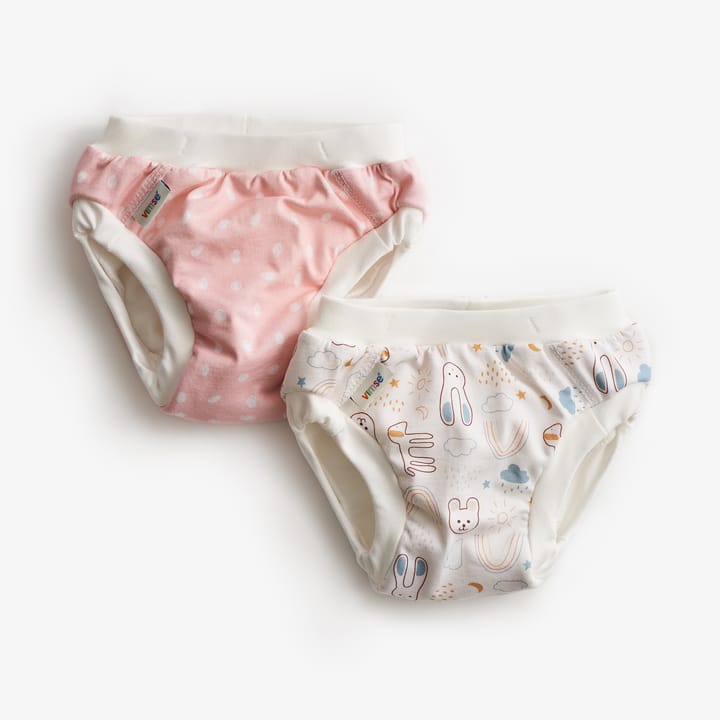 Potträningsbyxor - Pink Dots/White Teddy Vimse