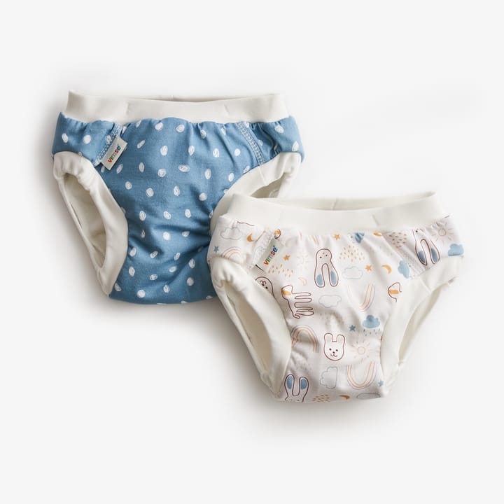 Potträningsbyxor - Blue Dots/White Teddy Vimse