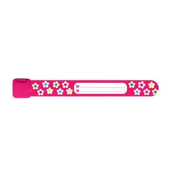 Id-Armband Rosa Med Blommor Infoband