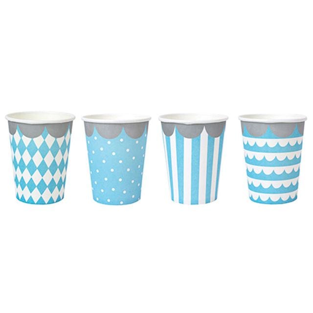 Pappmugg 8-Pack - Ljusblå Jabadabado
