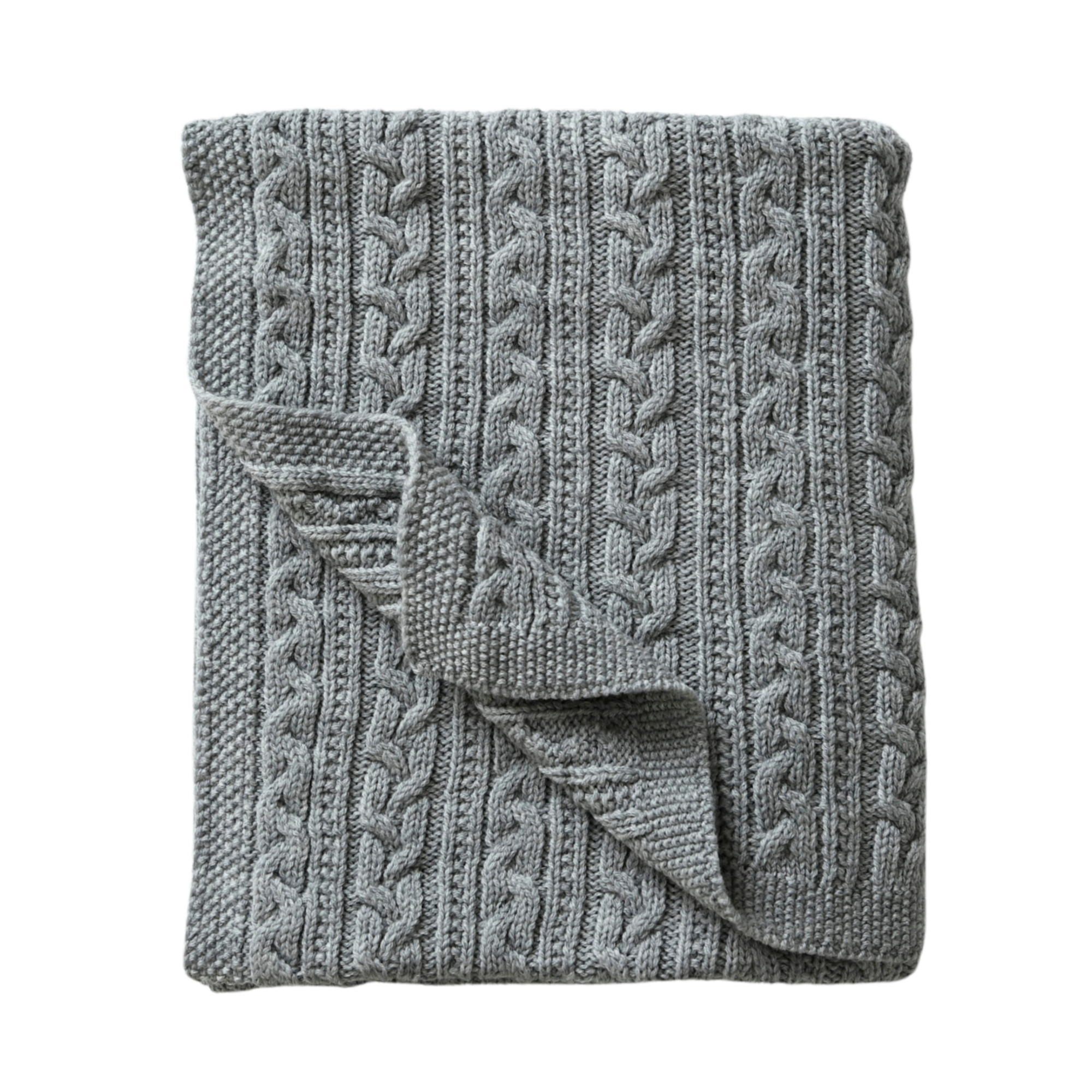 Product Image for Jack o Juno  Stickad Babyfilt Merinoull, Light Grey - BabyWorld