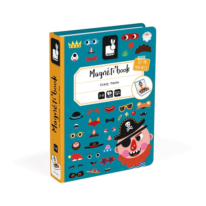 Magnetbok Crazy Faces - Boy Janod