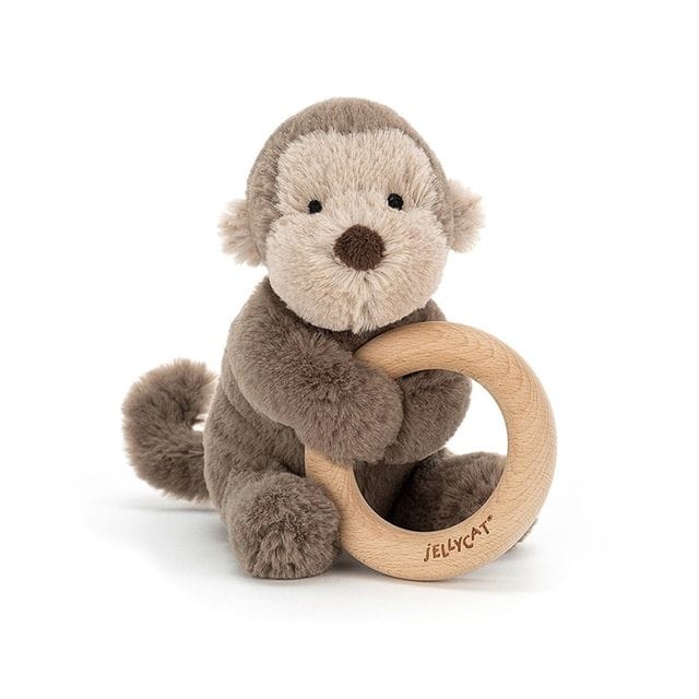 Shooshu Monkey Wooden Ring Toy Jellycat