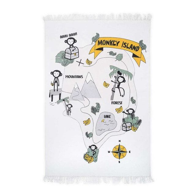 Matta 90X130cm Abc Monkey Island Jollein