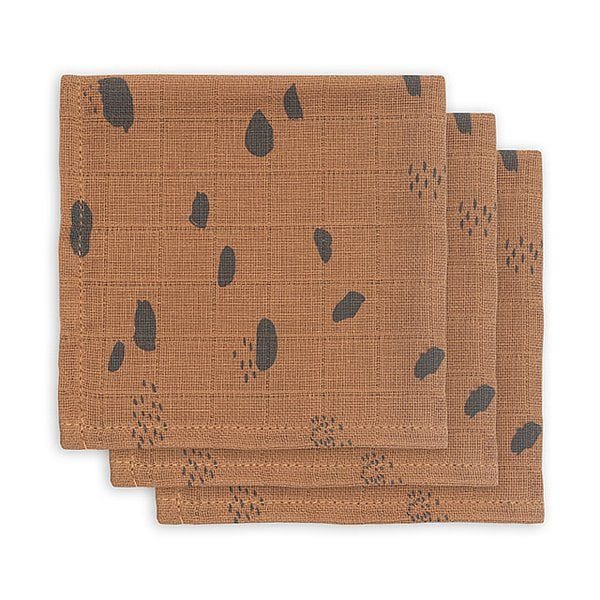 Muslinfilt 70x70cm 3-pack - Spot Caramel Jollein