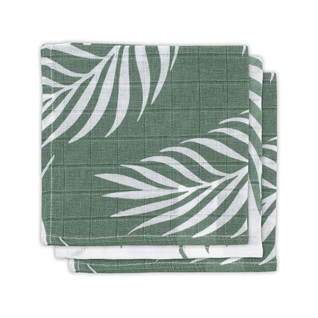 Tvättlappar 3-pack - Ash green Jollein