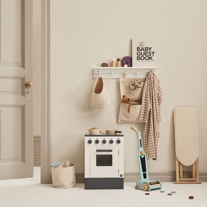 Hylla Med Krokar - Vit Kids Concept
