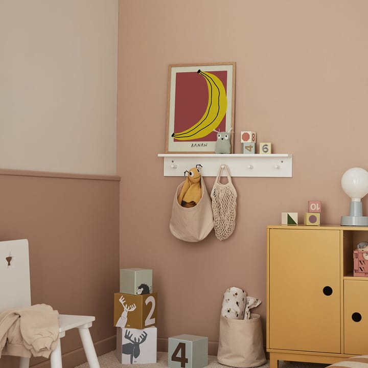 Hylla Med Krokar - Vit Kids Concept
