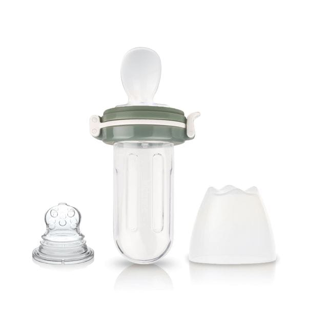 FoodFeeder Med Sked Grå Kidsme
