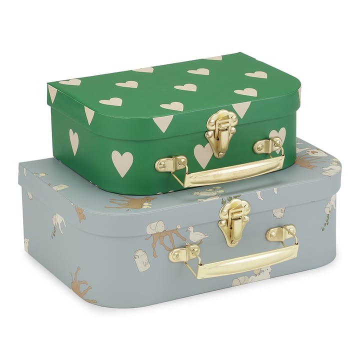 2-Pack Resväskor - Farm Blue/Aisuru Green Konges Slöjd