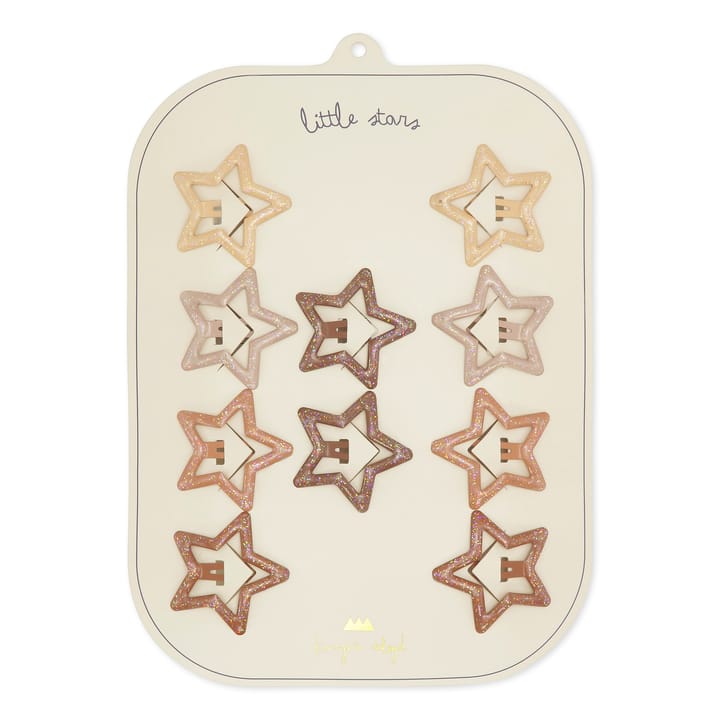 Hårspännen 10-pack Star Glitter Konges Slöjd