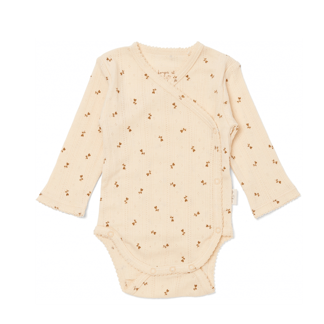 Minne Newborn Omlottbody Petit Bisou Mustard Konges Slöjd
