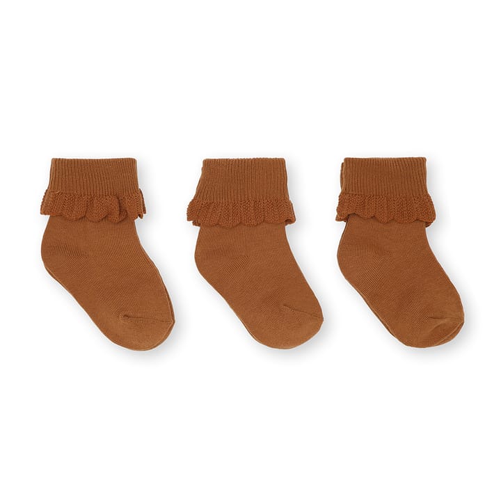 Strumpor 3-Pack - Leather Brown Konges Slöjd