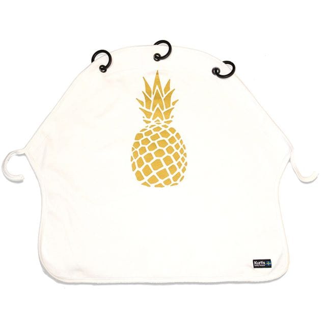 Barnvagnsgardin Pineapple - White/Gold Kurtis Baby Peace