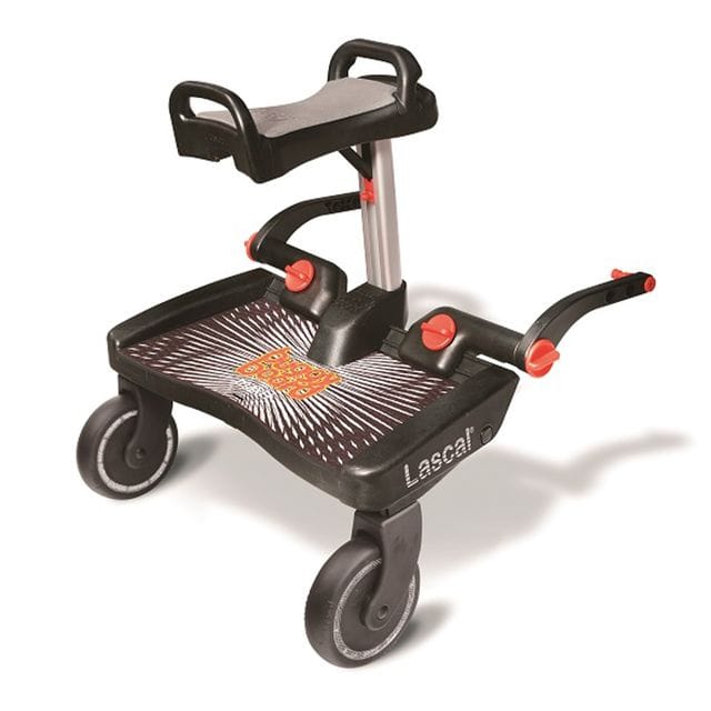 Ståbräda Buggy Board Maxi + Sits - Grå Lascal