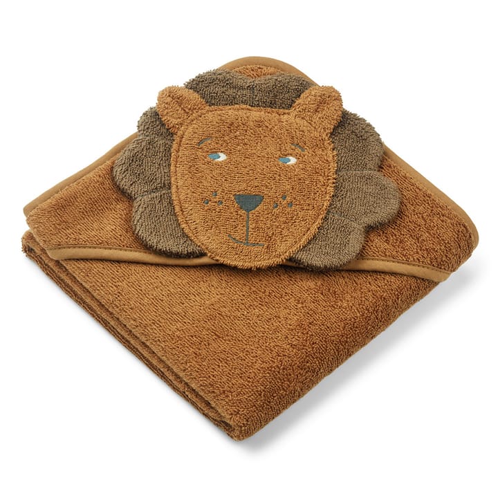 Albert Badcape Baby - Lion/Golden Caramel Mix Liewood