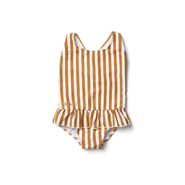Amara Swimsuit Stripe Mustard/Creme De La Creme Liewood