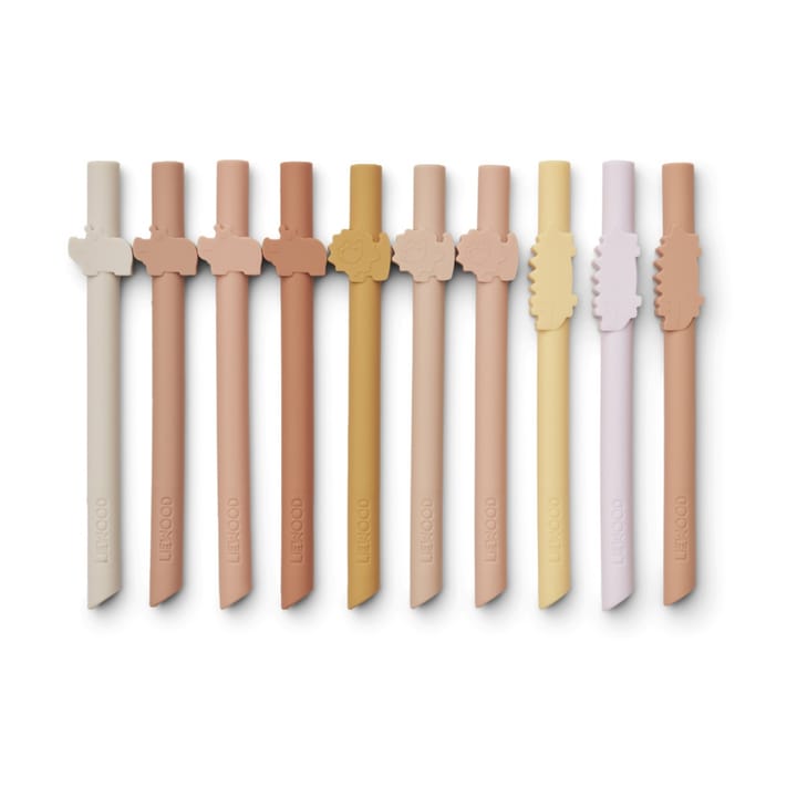 Badu Sugrör 10-pack - Safari/Rose Multi Mix Liewood