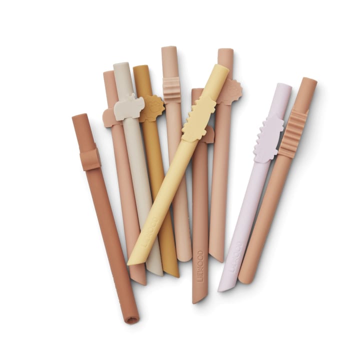 Badu Sugrör 10-pack - Safari/Rose Multi Mix Liewood