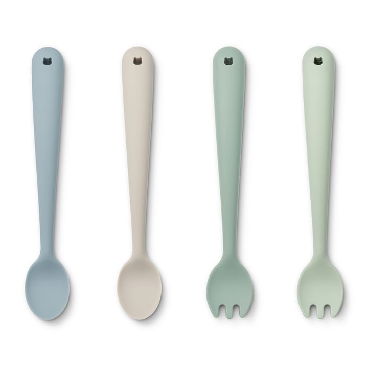 Bestickset 4-pack Shea - Dusty Mint Multi Mix Liewood