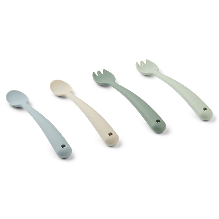 Bestickset 4-pack Shea - Dusty Mint Multi Mix Liewood