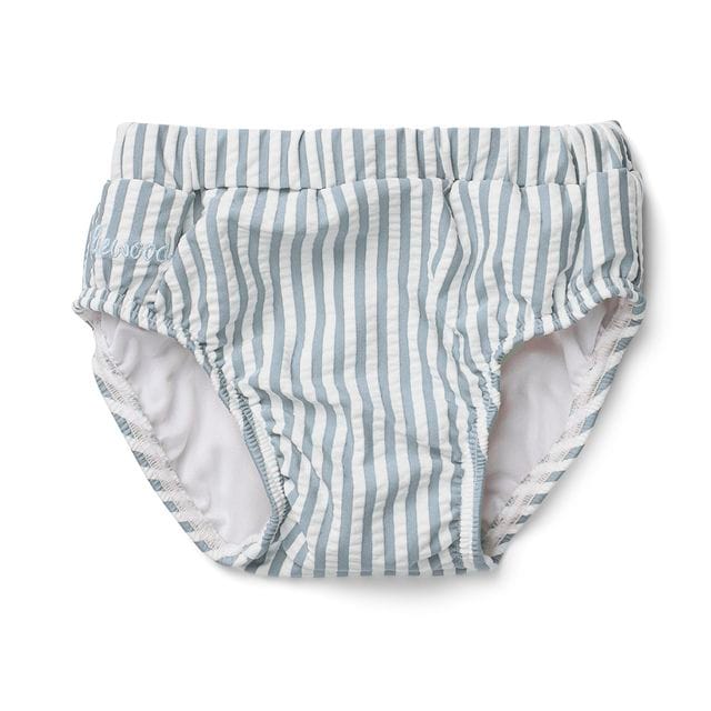 Frej Baby Badbyxor Seersucker Sea Blue/White Liewood