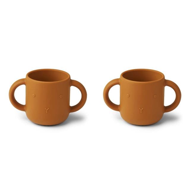 Gene Silikonmugg 2-pack - Rabbit Mustard