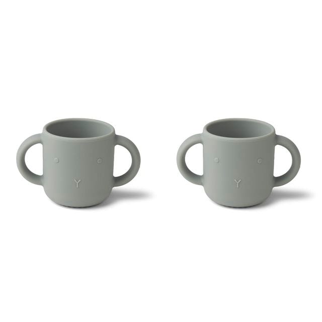 Gene Silikonmugg 2-pack - Rabbit Dove Blue Liewood