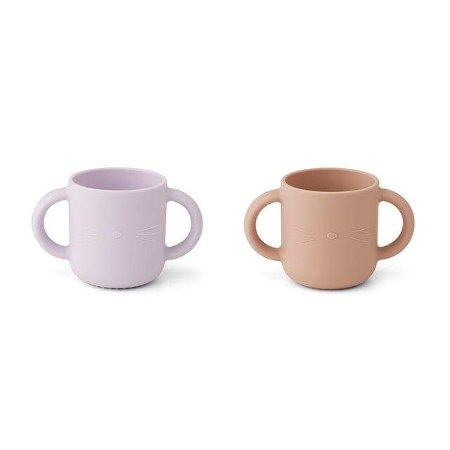 Gene Silikonmugg 2-pack - Cat Light Lavender Rose Mix