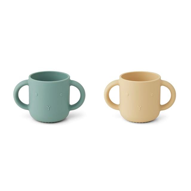 Gene Silikonmugg 2-pack - Rabbit Peppermint Wheat Yellow
