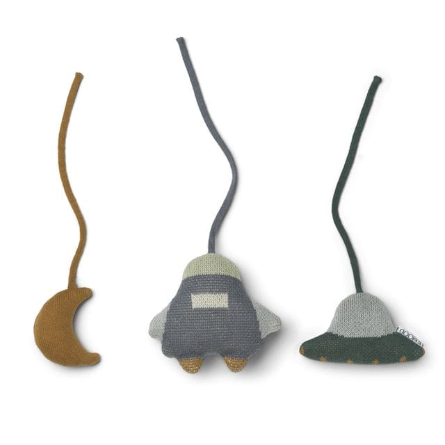 Grace Accessoarer Till Aktivitetsgym 3-Pack - Space Whale Blue Multi Mix Liewood