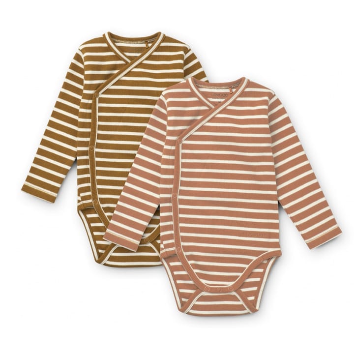 Hali Långärmad Body 2-Pack - Stripe Tuscany Rose Multi Mix Liewood