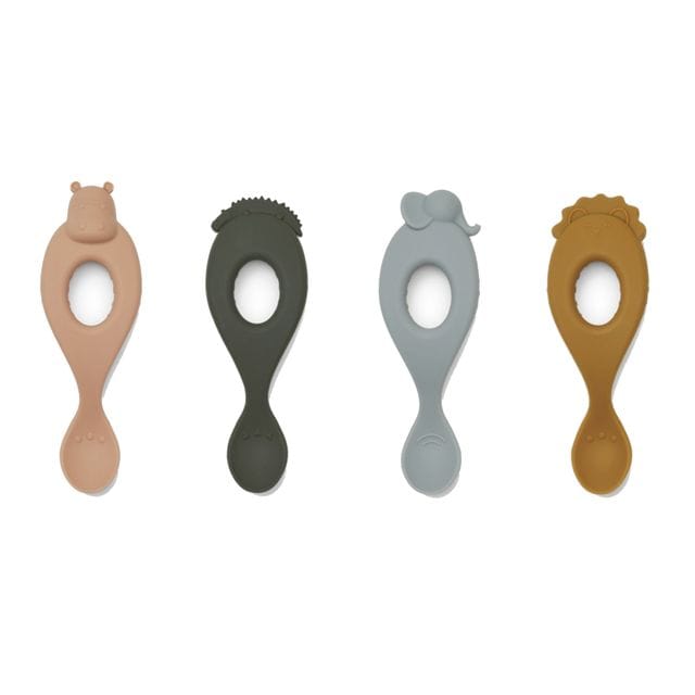 Liva Silikonsked 4-pack - Safari Rose Multi Mix Liewood