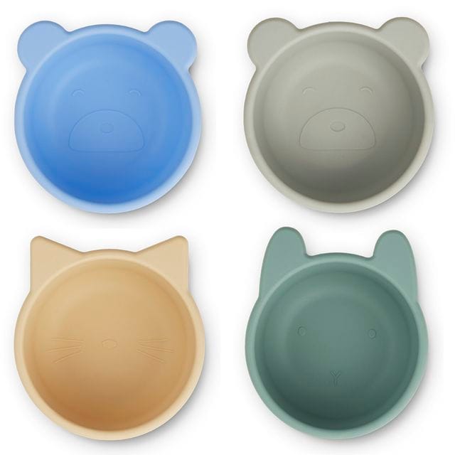Malene Silikonskål 4-Pack - Peppermint Multi Mix Liewood