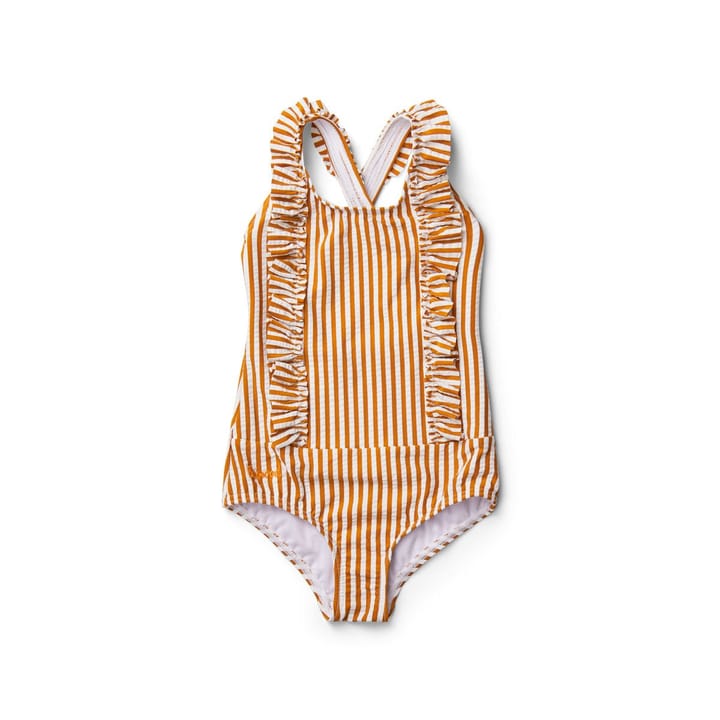 Moa Swimsuit Stripe Mustard/White Liewood
