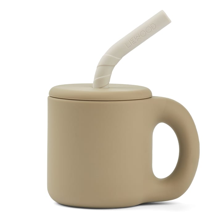 Mugg Med Sugrör Jenna - Oat/Sandy Liewood