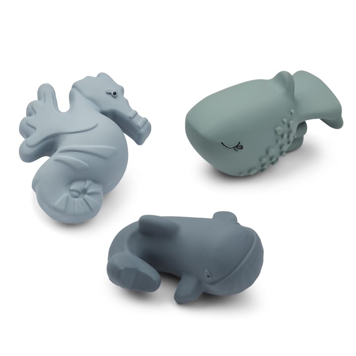 Nori Badleksaker 3-pack - Sea Creature/Whale Blue Liewood