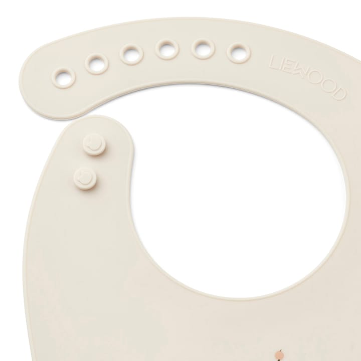 Tilda Mönstrad Haklapp Silikon 2-Pack - Peach/Sea Shell Mix Liewood