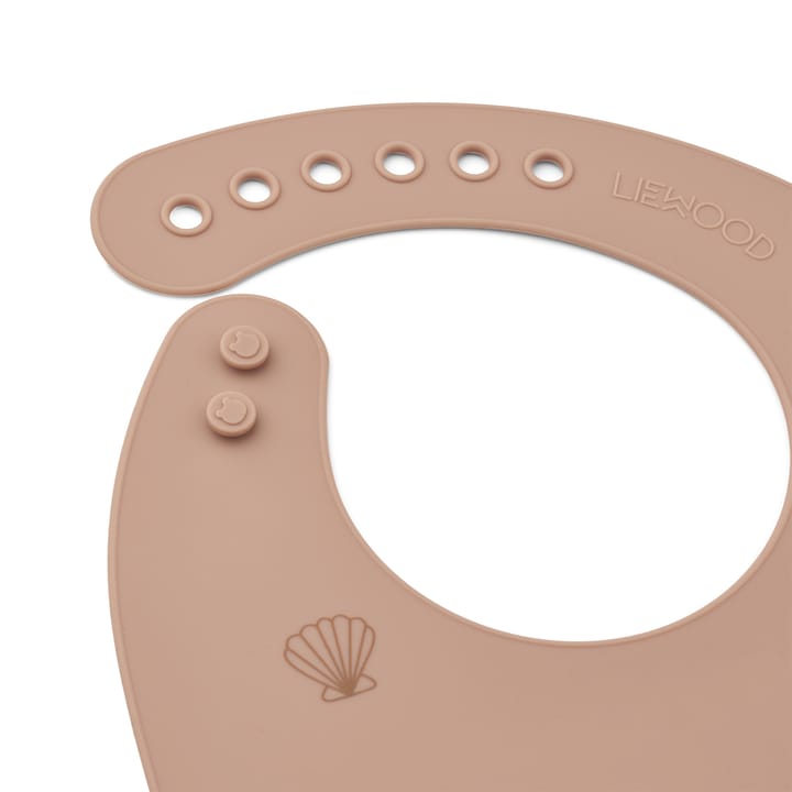 Tilda Mönstrad Haklapp Silikon 2-Pack - Seashell Pale Tuscany Liewood
