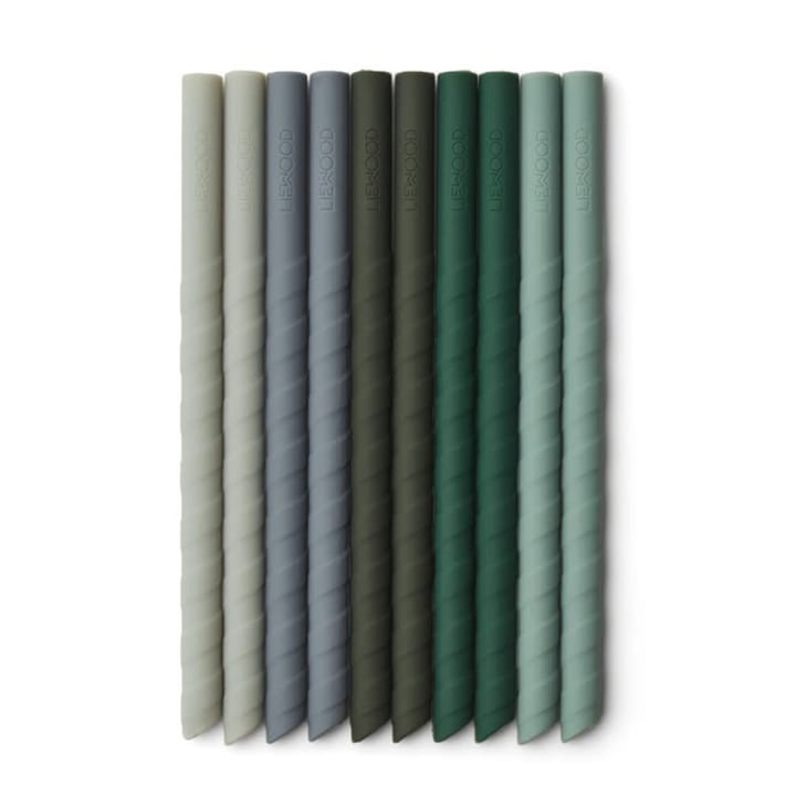 Timoti Sugrör Silikon 10-Pack - Multi Mix Liewood