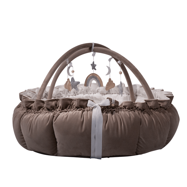 Ellie Babygym - Ljusbeige-Vit-Greige Lilac Sunday